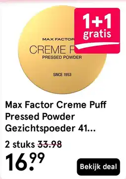 Etos Max Factor Creme Puff Pressed Powder Gezichtspoeder aanbieding