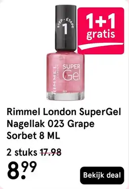 Etos Rimmel London SuperGel Nagellak 023 Grape Sorbet aanbieding