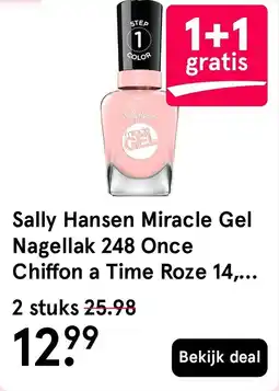 Etos Sally Hansen Miracle Gel Nagellak 248 Once Chiffon a Time Roze aanbieding