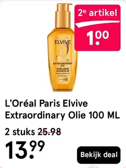 Etos L'Oréal Paris Elvive Extraordinary Olie aanbieding