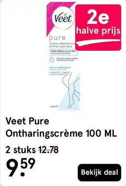 Etos Veet Pure Ontharingscrème aanbieding