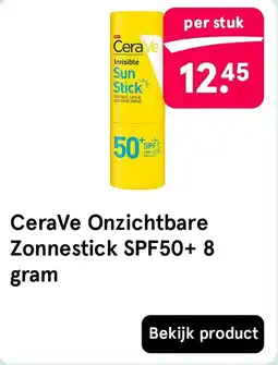 Etos CeraVe Onzichtbare Zonnestick SPF50+ aanbieding