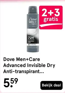 Etos Dove Men+Care Advanced Invisible Dry Anti-transpirant aanbieding