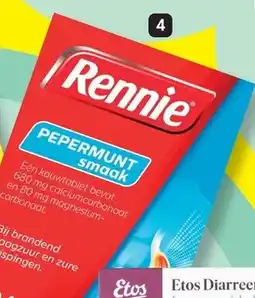 Etos Rennie pepermunt aanbieding