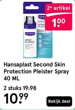 Etos Hansaplast Second Skin Protection Pleister Spray aanbieding