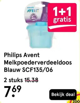 Etos Philips Avent Melkpoederverdeeldoos Blauw SCF135/06 aanbieding