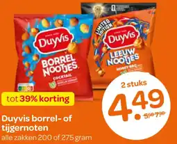 Spar Duyvis borrel of tijgernoten aanbieding