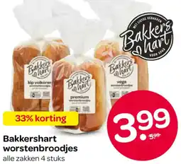 Spar Bakkershart worstenbroodjes aanbieding