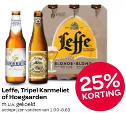 Spar Leffe, Tripel Karmeliet of Hoegaarden aanbieding