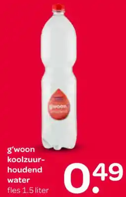 Spar G'woon koolzuurhoudend water aanbieding