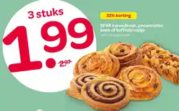 Spar SPAR kaneelkoek, pecannoten koek of koffiebroodje aanbieding
