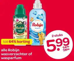 Spar Alle Robijn wasverzachter of wasparfum aanbieding