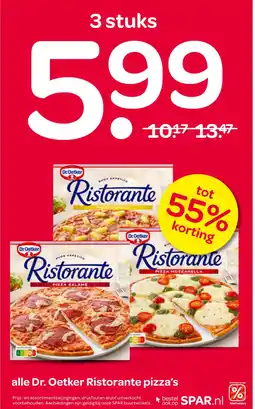 Spar Alle Dr. Oetker Ristorante pizza's aanbieding