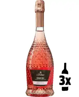 Wijnvoordeel 3 flessen Oro Italiano Demi Sec Sparkling Zero Rosé Alcoholvrij Probeerpakket aanbieding