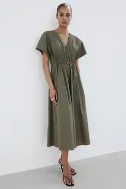 Wehkamp Mango zomerjurk kaki aanbieding