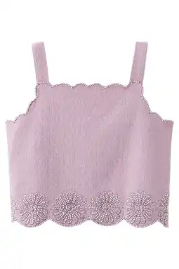 Wehkamp Mango Kids cropped top met borduursels - lila aanbieding