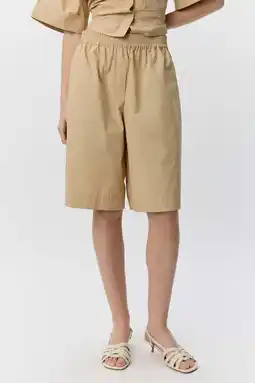 Wehkamp Sofie Schnoor regularwaist bermuda short beige aanbieding
