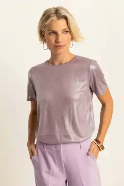Wehkamp Expresso glitter top lila met glitter aanbieding
