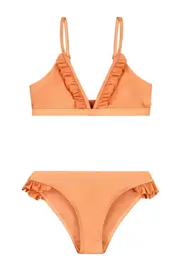 Wehkamp Shiwi bikini met ruches Blake oranje aanbieding