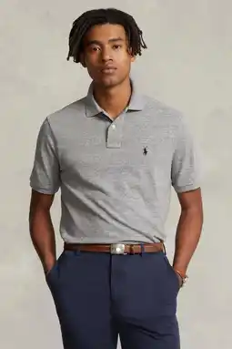 Wehkamp Polo Ralph Lauren custom slim fit polo grijs aanbieding