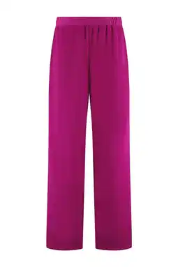Wehkamp Studio AMAYA straight highwaist broek fuchsia aanbieding