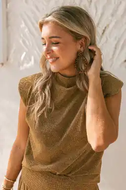 Wehkamp Bolina Island x Florine Hofstee glitter top beige aanbieding