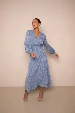 Wehkamp Freebird wikkel-/overslagjurk blauw aanbieding