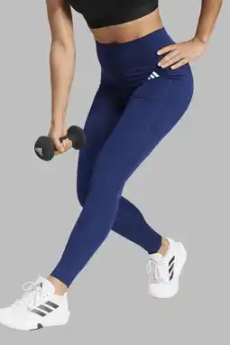 Wehkamp adidas Performance sportlegging Optimé donkerblauw aanbieding
