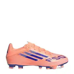 Wehkamp adidas Performance F50 Club FM/MG Senior voetbalschoenen koraalrood/wit/kobaltblauw aanbieding