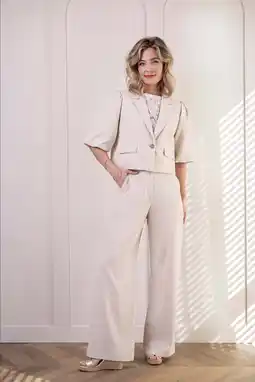 Wehkamp Elvira Collections regular blazer beige aanbieding