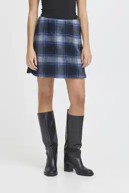 Wehkamp ICHI A-lijn rok blauw aanbieding