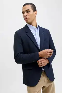 Wehkamp JACK & JONES PREMIUM colbert met textuur donkerblauw aanbieding