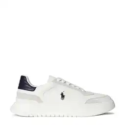 Wehkamp Polo Ralph Lauren RLite Sport leren sneakers wit/blauw aanbieding
