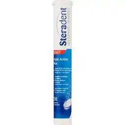 Etos Steradent Triple Action Plus Bruistabletten 30 stuks aanbieding