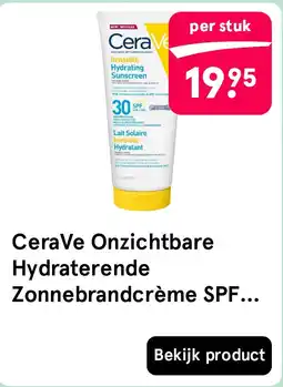 Etos CeraVe Onzichtbare Hydraterende Zonnebrandcrème SPF30 177 ML aanbieding