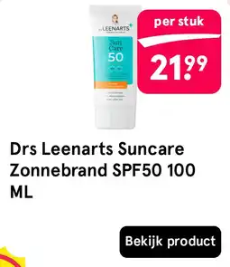 Etos Drs Leenarts Suncare Zonnebrand SPF50 100 ML aanbieding