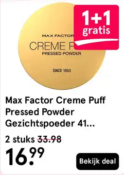 Etos Max Factor Creme Puff Pressed Powder Gezichtspoeder 41 Medium Beige aanbieding
