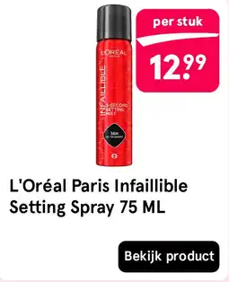 Etos L'Oréal Paris Infaillible Setting Spray 75 ML aanbieding