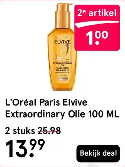 Etos L'Oréal Paris Elvive Extraordinary Olie 100 ML aanbieding