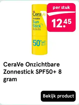 Etos CeraVe Onzichtbare Zonnestick SPF50+ 8 gram aanbieding