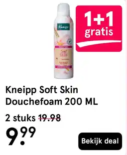 Etos Kneipp Soft Skin Douchefoam 200 ML aanbieding