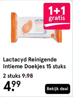 Etos Lactacyd Reinigende Intieme Doekjes 15 stuks aanbieding