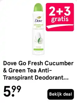 Etos Dove Go Fresh Cucumber & Green Tea Anti-Transpirant Deodorant Spray 150 ML aanbieding