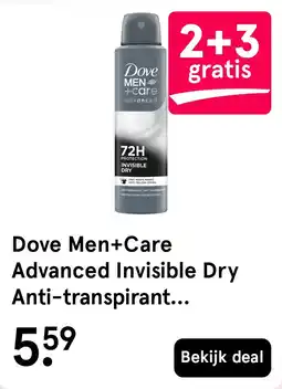 Etos Dove Men+Care Advanced Invisible Dry Anti-transpirant Deodorant Spray 150 ML aanbieding