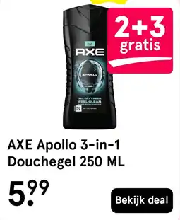 Etos AXE Apollo 3-in-1 Douchegel 250 ML aanbieding