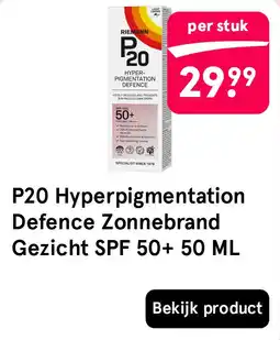 Etos P20 Hyperpigmentation Defence Zonnebrand Gezicht SPF 50+ 50 ML aanbieding