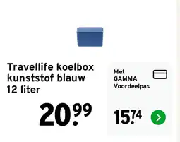 GAMMA Travellife koelbox kunststof blauw 12 liter aanbieding