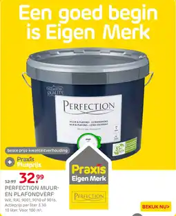 Praxis Perfection muur en plafondverf aanbieding
