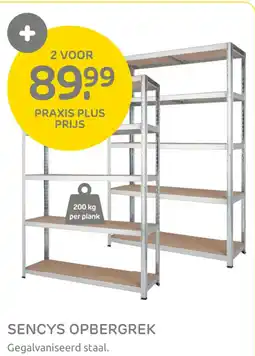 Praxis Sencys opbergrek aanbieding