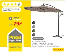 Praxis Central park zweefparasol daze aanbieding